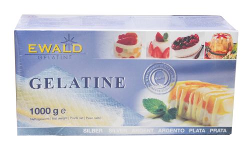 [03031063] EDIBLE GELATIN EXTRA FINE LEAF SILVER 1KG