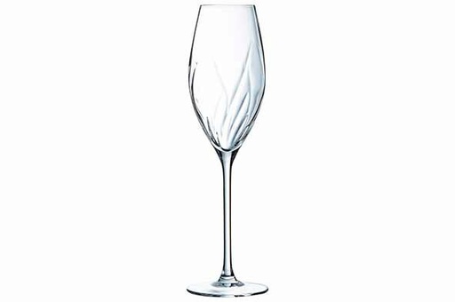 [60251780] CRISTAL D'ARQUES VERRE SWIRLY FLUTE CHAMPAGNE 24CL
