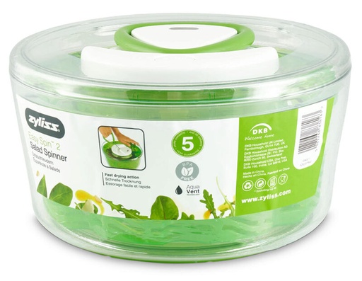 [55078234] ZYLISS ESSOREUSE SALADE 26CM EASY SPIN A TIRER VERTE