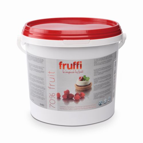 [04020038] DEBCO FRUFFI FRUIT FILLING RASPBERRY PLUS BUCKET 6 KG