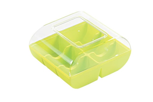 [70407669] FLUORESCERENDE GROENE MACADO DOOS VOOR 6 MACARONEN