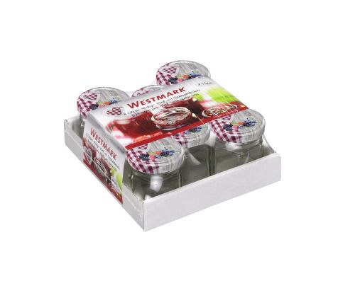 [56000583] SET VAN 6 JAM POTJES 45ML IN GLAS 43MM WESTMARK=SET