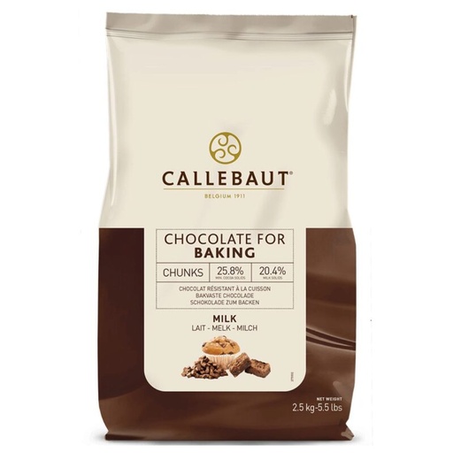 [05100883] CALLEBAUT CHM-CU-17X259-552 CHUNKS MILK 2.5KG