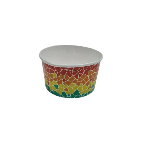 [53533090] "GAUDI" MEERKLEURIGE KARTONNEN IJSPOT 80CC 50ST FOST+ INBEGREPEN