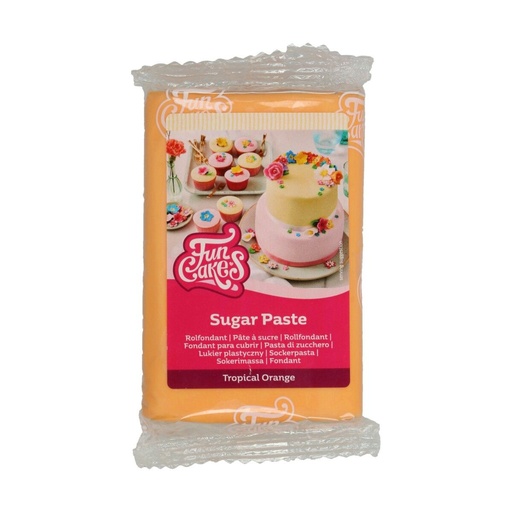 [08076008] FUNCAKES TROPICAL ORANGE SUGAR PASTE 250GR