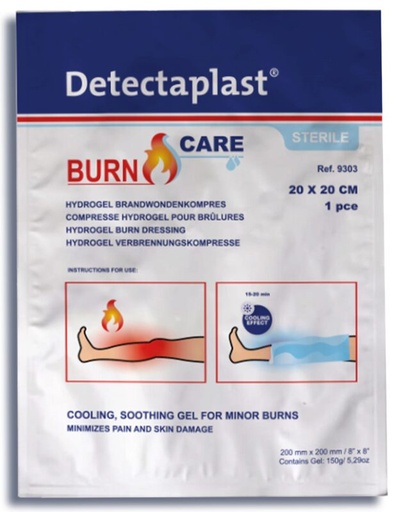 [70410613] DETECTAPLAST BRANDWONDEN KOMPRES 20X20CM