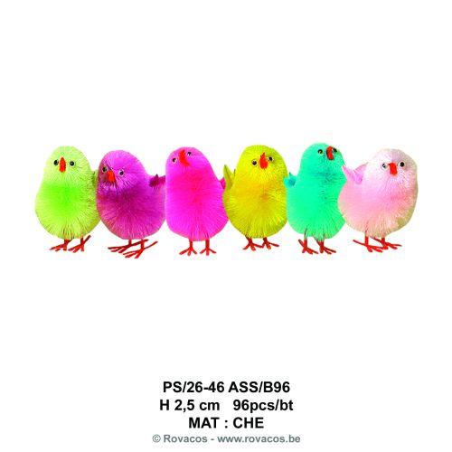 [13099438] MINI-POUSSINS POMPON MULTICOLORES 2,5CM96 PCES