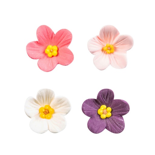 [08053964] 1066063 GEASSORTEERDE BLOEMEN 25MM IN GUMMI 192 STUKS***OP BESTELLING***