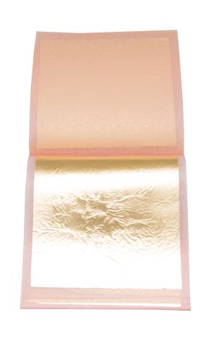 [08074010] GOLD LEAF 80X80 MM 25 SHEETS