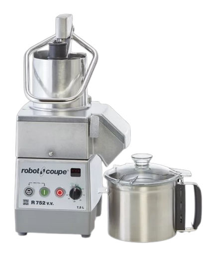 [32903703] ROBOT COUPE R752V.V GECOMBINEERDE SNIJDER+CL 1500W-7.5L-300 TOT 3500RPM - 230V/1 - GELEVERD ZONDER SCHIJVEN