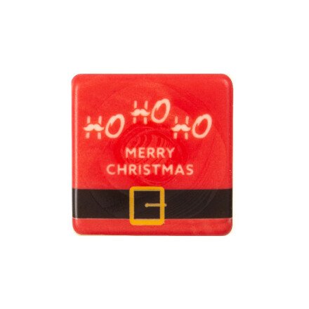 [08054426] 2015466 MERRY CHRISTMAS BLOCK SANTA CLAUS BELT CHOCOLATE 38MM 120 PIECES ***S/CD***