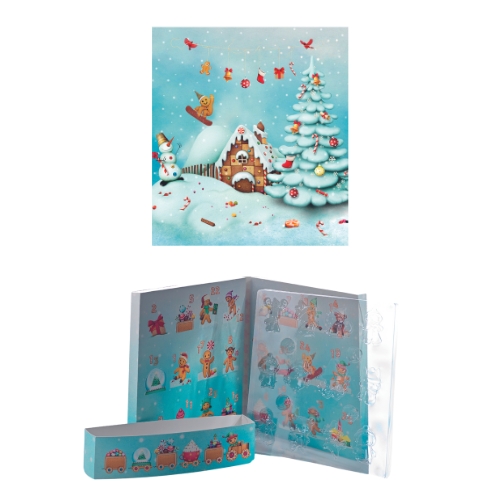 [08058249] 088057 PCB CALENDRIERS DE L'AVENT LE VILLAGE PAIN D'ÉPICES À CHOCOLATER 10PCS ***S/CDE***