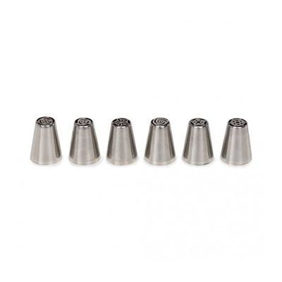 [57658959] PATISSE SET 6 DOUILLES INOX ASSORTIES DECOR FLEURS- MENAGER 