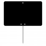 [57663400] ETIQUETTE NOIRE VIERGE 8X12CM  A/PIC INOX (10PC)