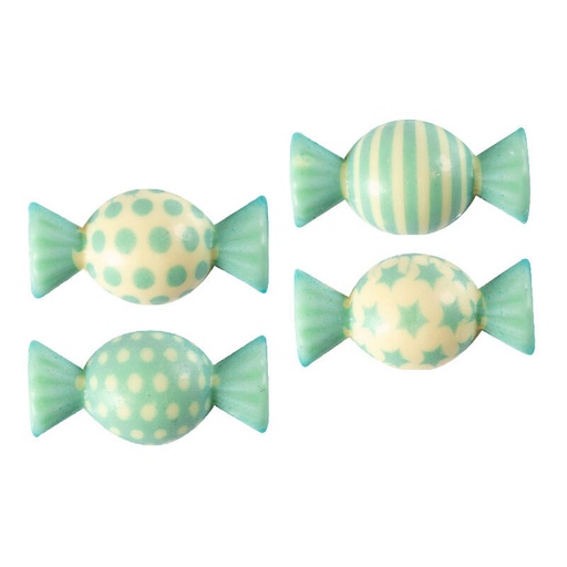 [08053979] *FF* 2026005 BONBON BLEU 2D EN CHOCOLAT 40X15MM  100 PCES***S/CDE***