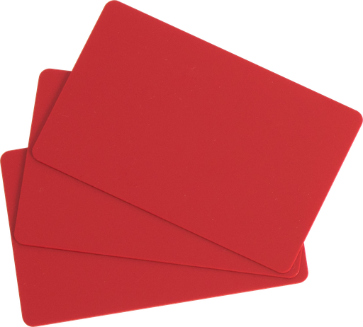 [57665020] EDIKIO CARTES PVC ROUGES - 0,76 MM - 86X54MM ACCES/FLEX/DUPLEX  PAQUET DE 100 PCES