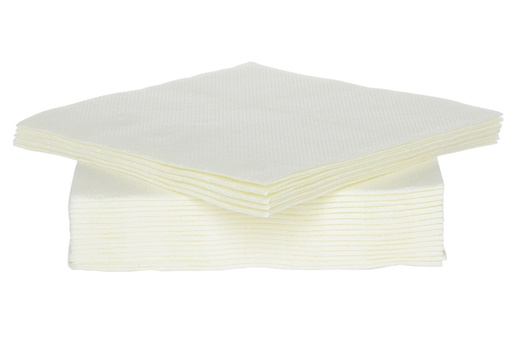 [44665099] *FDS*C&T PROF SERVIETTE COCKTAIL BLANC CREME 25X25CM 40PCES