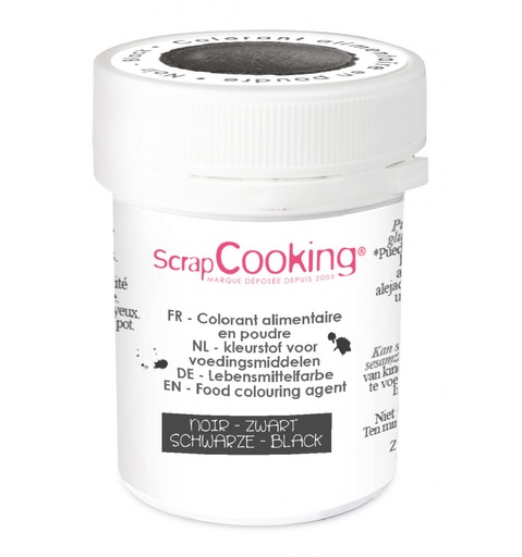 [08055646] SCRAPCOOKING KLEURSTOF ARTIFICIEEL ZWART 5GR