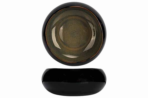 [60251805] C&T SALAD BOWL SPLASH BLACK 16XHT6.5CM