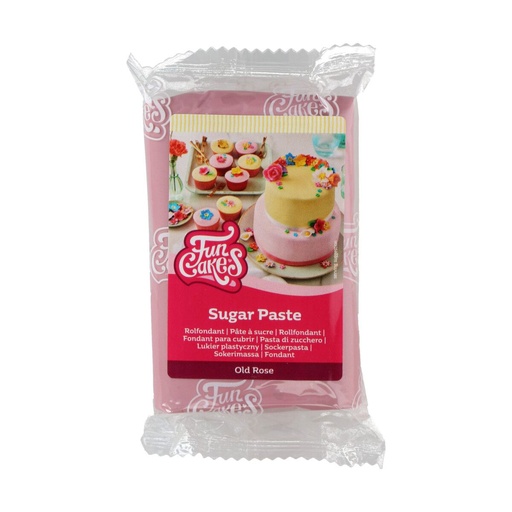 [08076010] FUNCAKES PATE A SUCRE VIEUX ROSE 250GR
