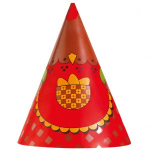 [08057712] 074019 PCB FLLES IMPR. LES POULETTES PR GRDS CÔNES25,5X13,6CM 2 DESIGNS 10PCES ***S/CD***