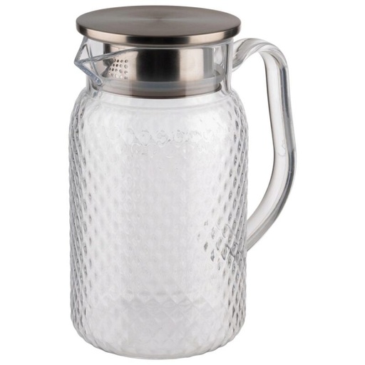 [60252105] APS POLYCARBONATE PITCHER-JUG 1.0L WITH FILTER & STAINLESS STEEL SEAL-LID