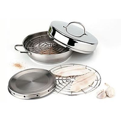 [57659799] DEMEYERE RESTO 3 FUMOIR 28CM A/GRILLE ET COUVERCLE