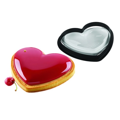 [51657467]  SILIKOMART KIT PIE RING AMORE 80X70MM H 20MM 8 CIRCLES + 1 MOLD 8 PRINTS