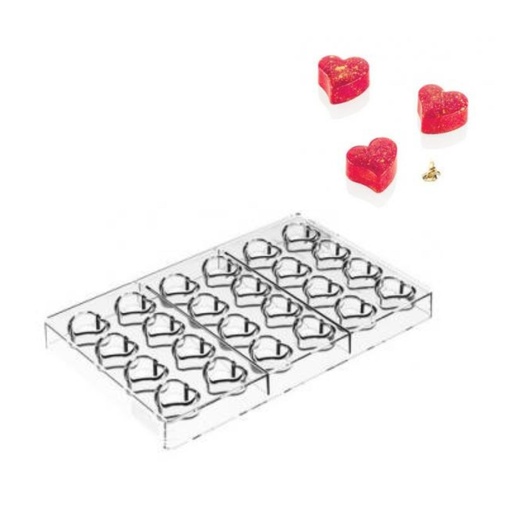 [51661517] SILIKOMART MOULE A PRALINES TRITAN H034 TESORO P 24EMP 3X2,7CM H1,6CM