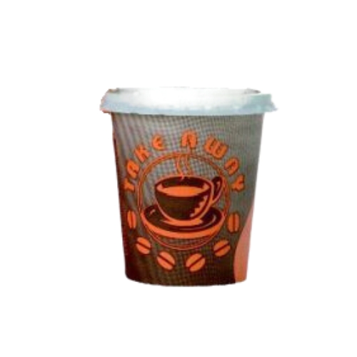 [53533048] KARTONNEN KOFFIEBEKERS 220CC MET DEKSEL 100ST