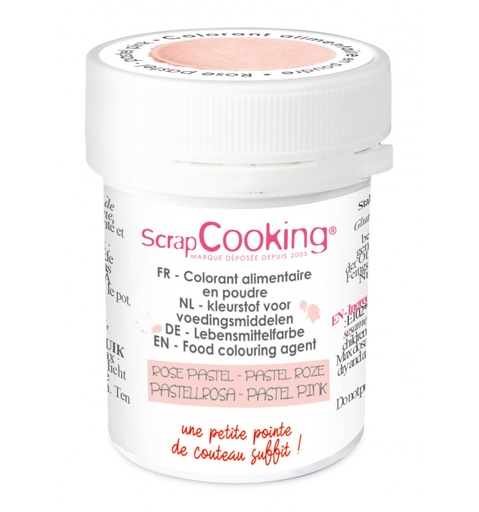[08055652] SCRAPCOOKING VOEDSELKLEURSTOF HYDRO PASTEL ROZE 5GR