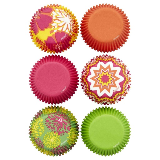 [08053486] WILTON CAISSETTE CUPCAKE ASSORTIES MOTIFS FLEURS 150 PIECES =BOITE