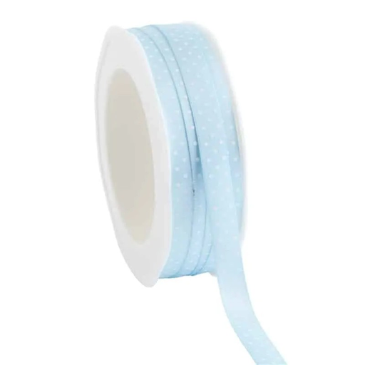 [61700033] RUBAN BLEU POINT BLANC "DOOTS" 10MM X 25M