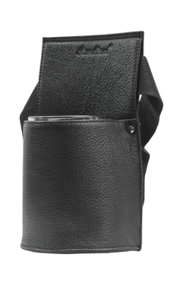 [57661392] PAVELINNI ACCESOIRE PORTE LAVETTE CUIR NOIR CLASSIQUE  - 7X20X11CM - A/GOBELET PLASTIQUE - DC02170ABL