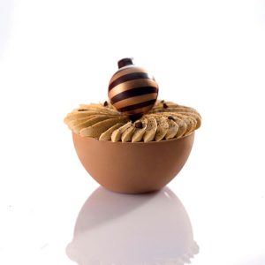 [08056474] 050067 PCB POMPONS CARAMEL Ø 7,2 CM H. 3,5 CM 60PCES ***S/CD***