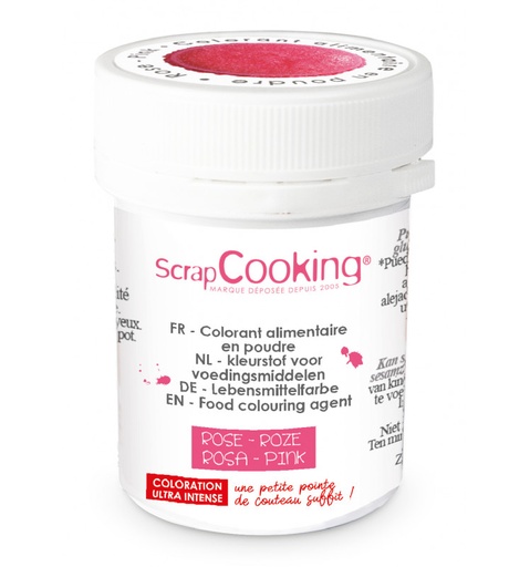 [08055632]  SCRAPCOOKING VOEDSELKLEURSTOF HYDRO ROZE 5GR