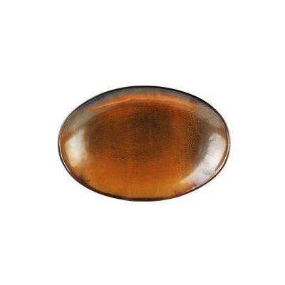 [74500496] F2D ESCURA ASSIETTE 33X22.5CM OVALE BRUNE FONCEE - 604017