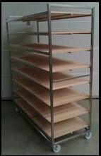 [55500269] INOX DUBBEL TAART REK 8 VERDIEPINGEN 120X55CM H175CM=STUK