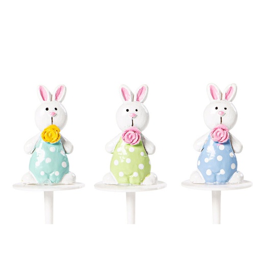 [08053936] 1069941 3D STANDING RABBIT PLASTIC 35MM 3 ASS 32 PCES***S/CDE***
