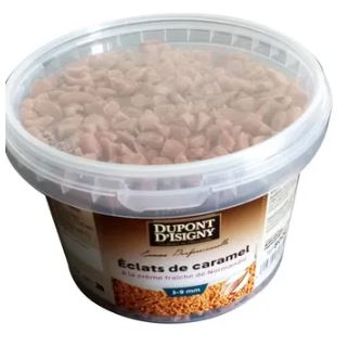 [05100012] KARAMELCHIPS  3-9MM VERSE ROOM VAN NORMANDIE BACK EUROP 800GR = POT