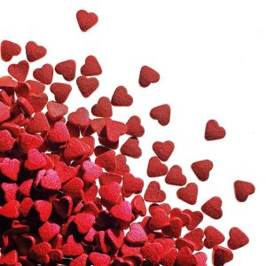 [08058009] PCB Sparkling Hearts Ruby 6 mm 200 g ***s/cd***