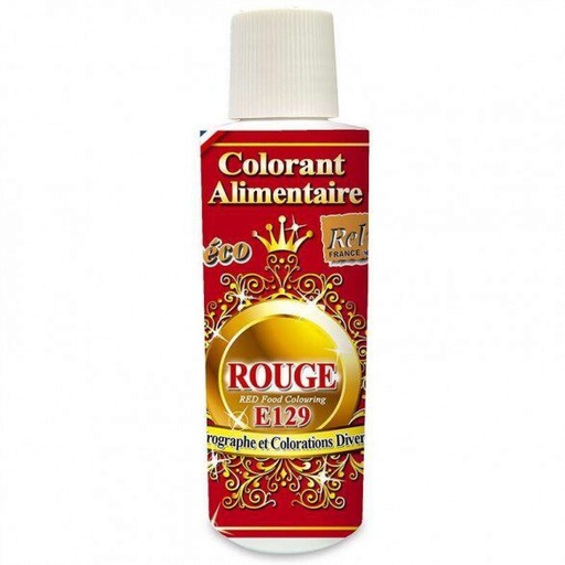 [70409343] VLOEIBAAR EETBAAR KLEURSTOF 125ML ROOD E129=FLES