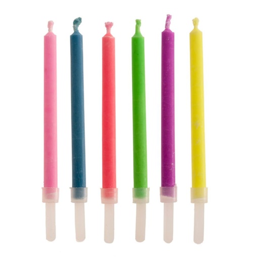 [08041688] BOUGIE A FLAMME COLOREE 6 PCES