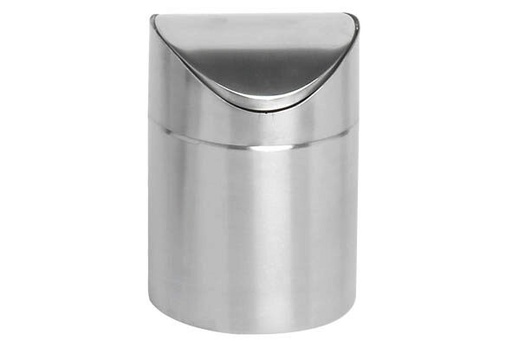 [60251084] C&T POUBELLE DE TABLE INOX D12XH17CM