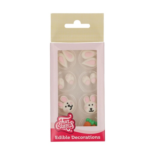 [08053741] *FDS*FUNCAKES LAPIN ET CAROTTE PAQUES EN SUCRE 14 PCES