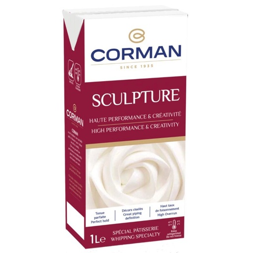 [06100248] CORMAN VEGETAAL CREME SCULPTUUR  31% 6 X 1L = LITER ***OP/BEST****