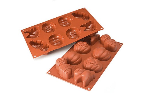 [70408267] SILIKOMART SF116 MOLD 8 HALLOWEEN SHAPES 70X64 HT 32MM 78ML NON-STICK GN1/3 -50° TO 250°