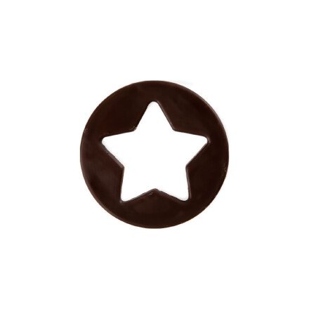 [08054456] 2015961 PLAQUETTE ETOILE OUVERTE CHOCOLAT Ø 6CM 40 PIÈCES