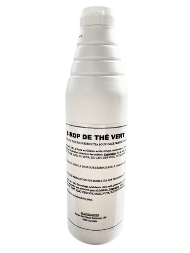 [25101233] BLACK COFFEE SIROP CONCENTRÉ THE VERT BIDON DE 1LPOUR BASE BUBBLE TEA