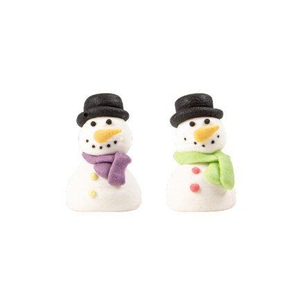 [08054483] *FF*1015548 BONHOMME DE NEIGE CHAPEAU 3D EN SUCRE 5CM42 PIÈCES ***S/CD***